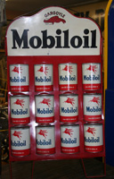 Mobiloil Cans in Display